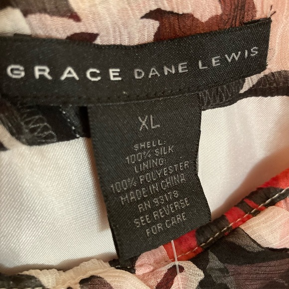 NWT Grace Dane Lewis Silk Sleeveless Blouse Size XL - Picture 8 of 9